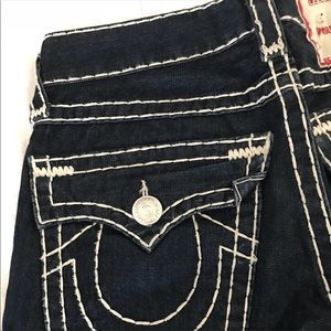 Rare Super Joey True Religion Jeans White Stitch